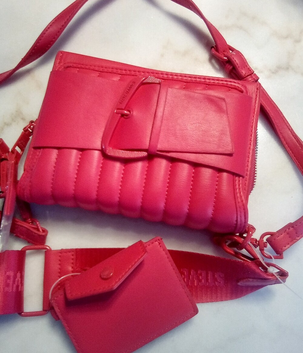Steve Madden: Red Quilted Crossbody Purse